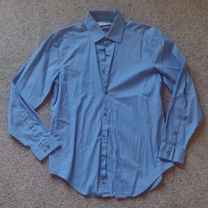 Calvin Klein Blue Dress Shirt Classic Style